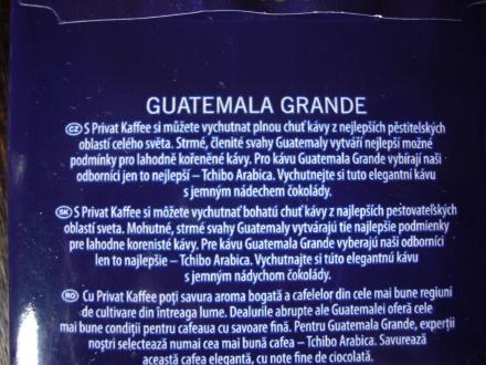 Tchibo - Privat Kaffee Guatemala Grande gemahlen 250g - CZ text